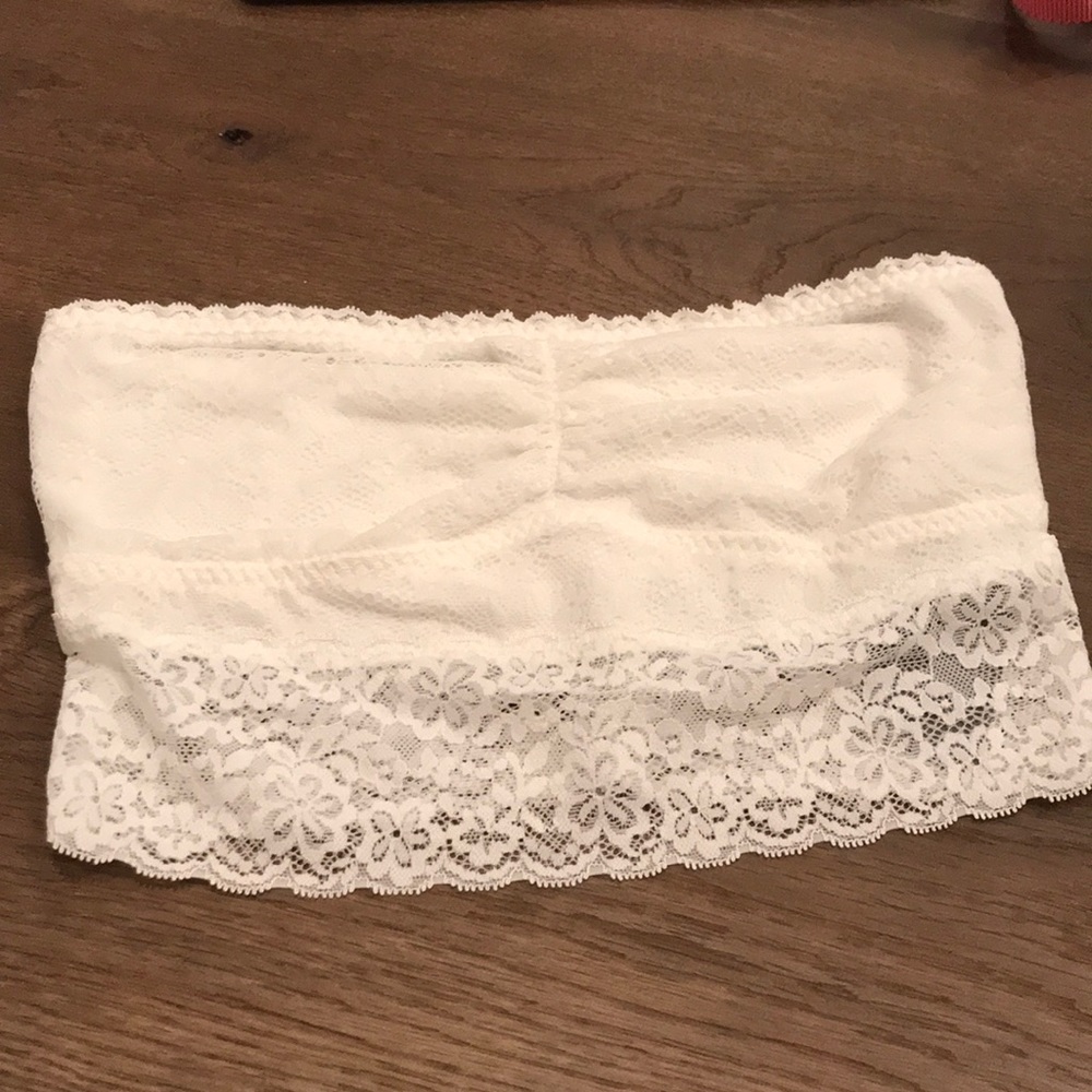 AF Gilly Hicks White Bralette tube lace
